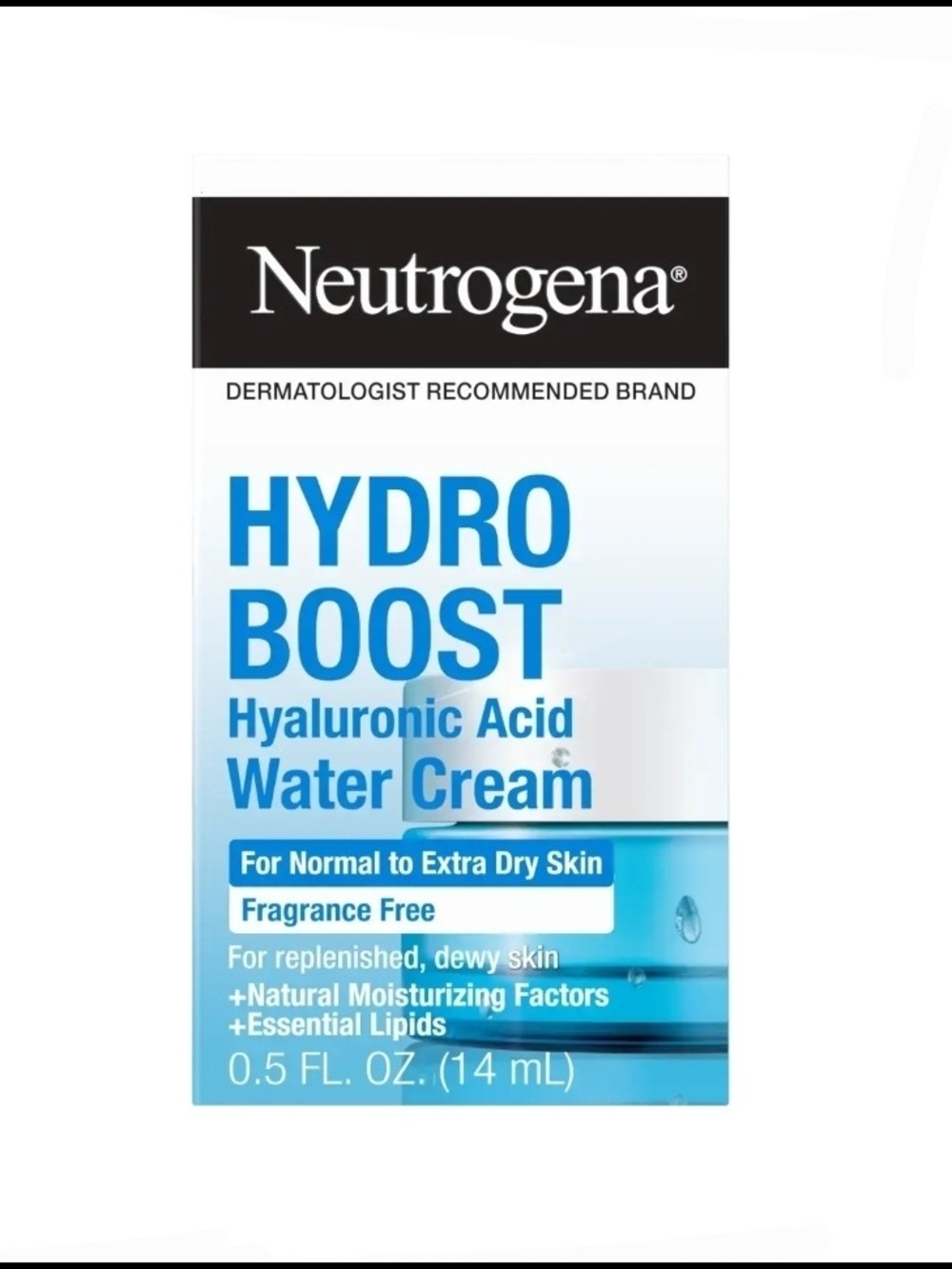 Neutrogena Hydro Boost Hyaluronic Acid Water Cream -0.5fl Oz BNIB